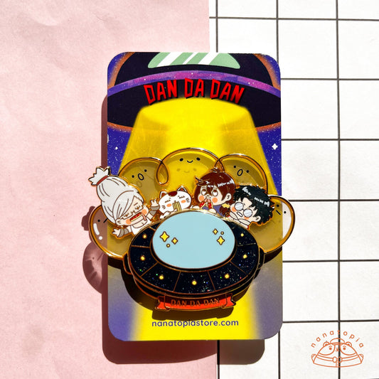 Alien Ghost Hotpot Magnetic Enamel Pin