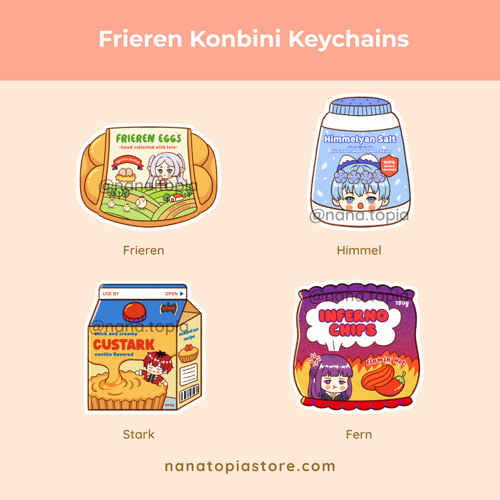 Frieren x Konbini Acrylic Charms