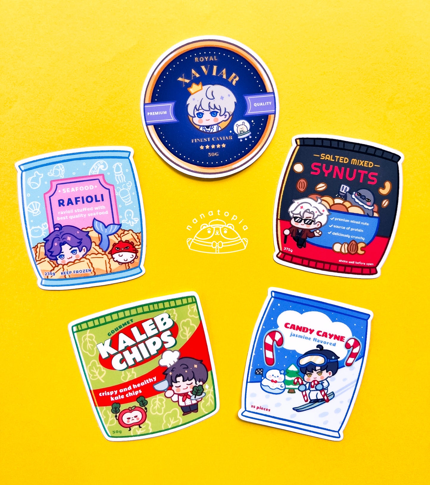 LADS Food Pun Stickers