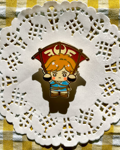 The Legend of Link Gliding Enamel Pins