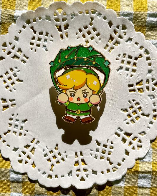The Legend of Link Gliding Enamel Pins