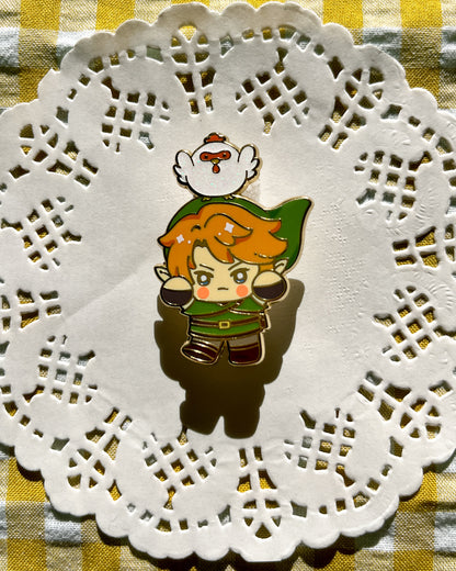 The Legend of Link Gliding Enamel Pins