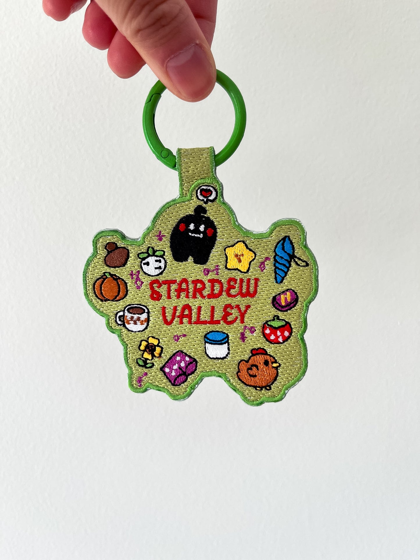 Stardew Valley Embroidered Keychain