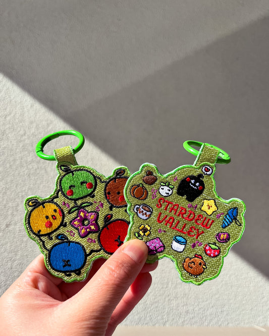 Stardew Valley Embroidered Keychain