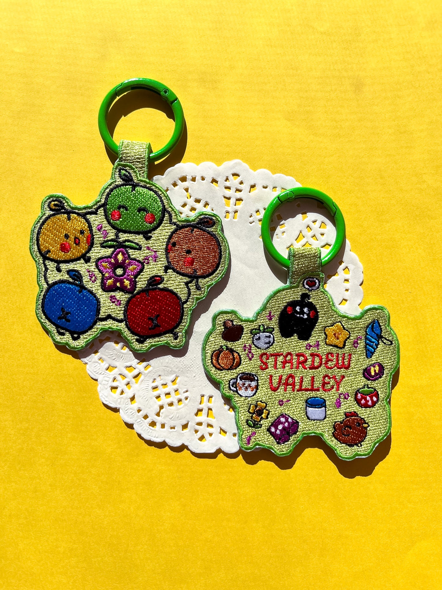 Stardew Valley Embroidered Keychain