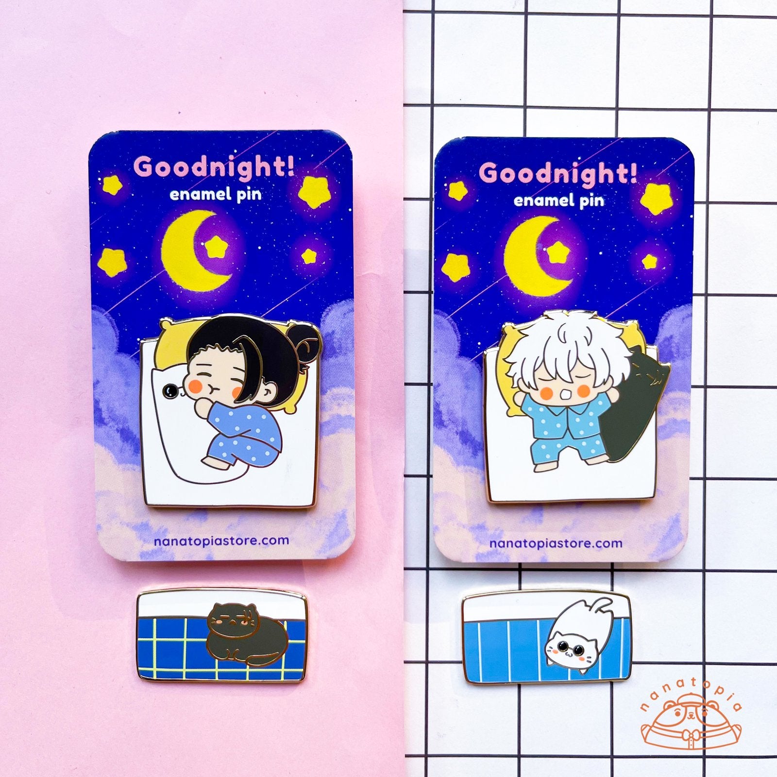 SatoSugu Sleeping Magnet Enamel Pins