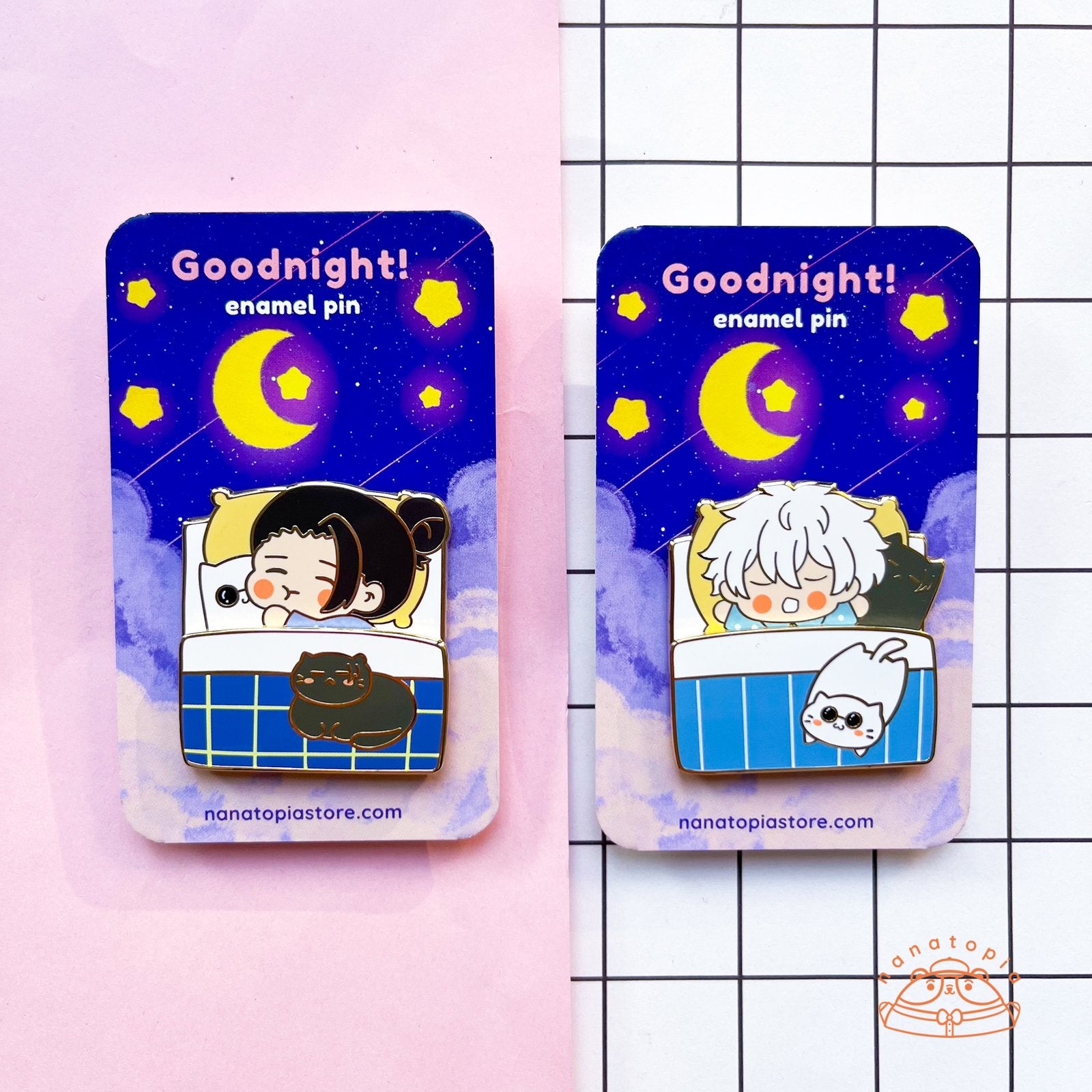 SatoSugu Sleeping Magnet Enamel Pins
