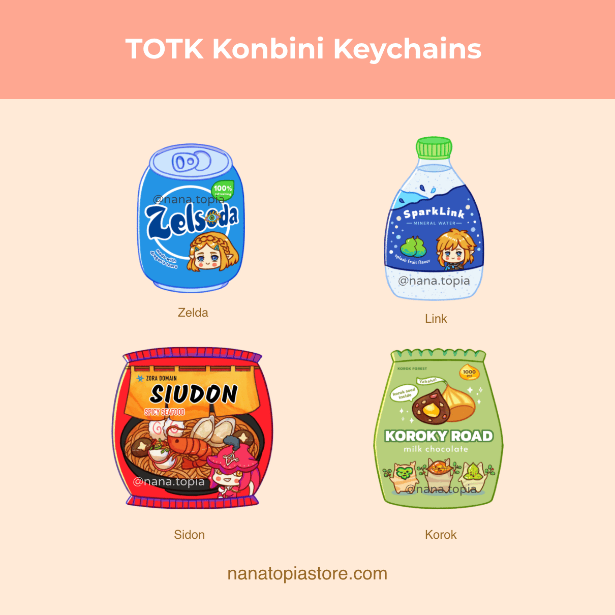 TOTK x Konbini Acrylic Charms