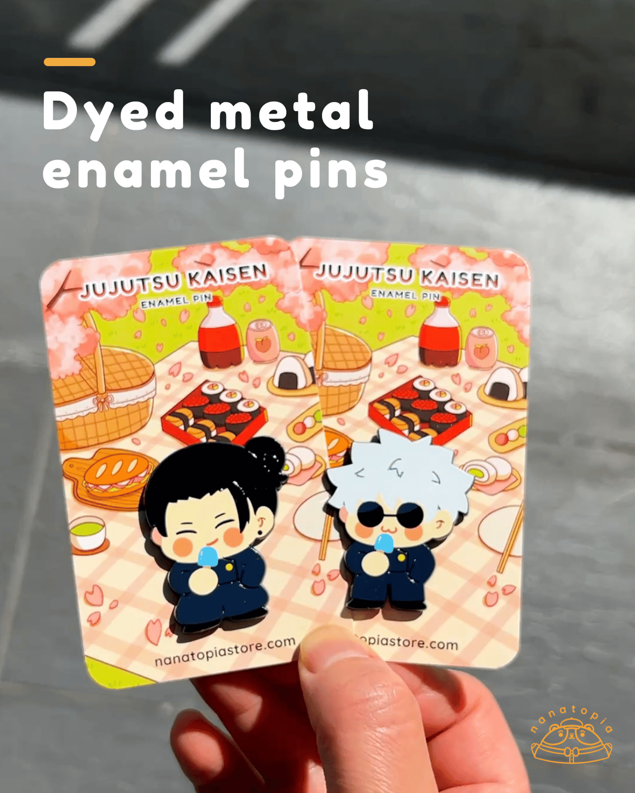 SatoSugu Dyed Metal Enamel Pins